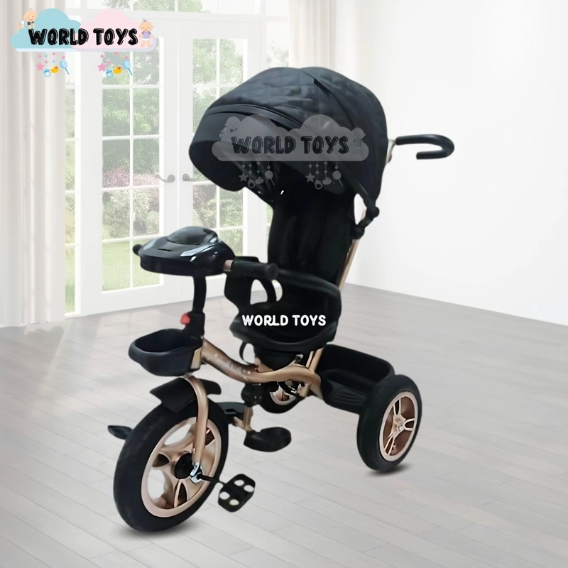TRICICLO GUIADOR GIRATORIO «GOLDEN SPEED» PREMIUM BLACK - 4