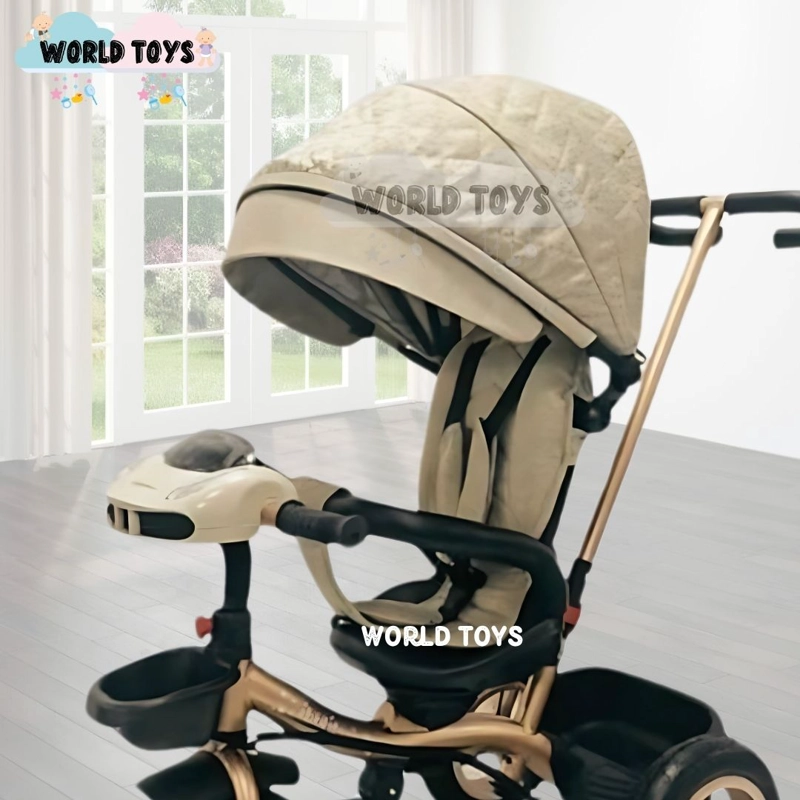 TRICICLO GUIADOR GIRATORIO «GOLDEN SPEED» PREMIUM BEIGE - 2