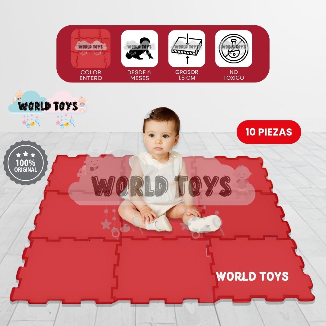 PISO DIDÁCTICO «PLAYGROUND PLUS» 1.5CM ROJO - 1