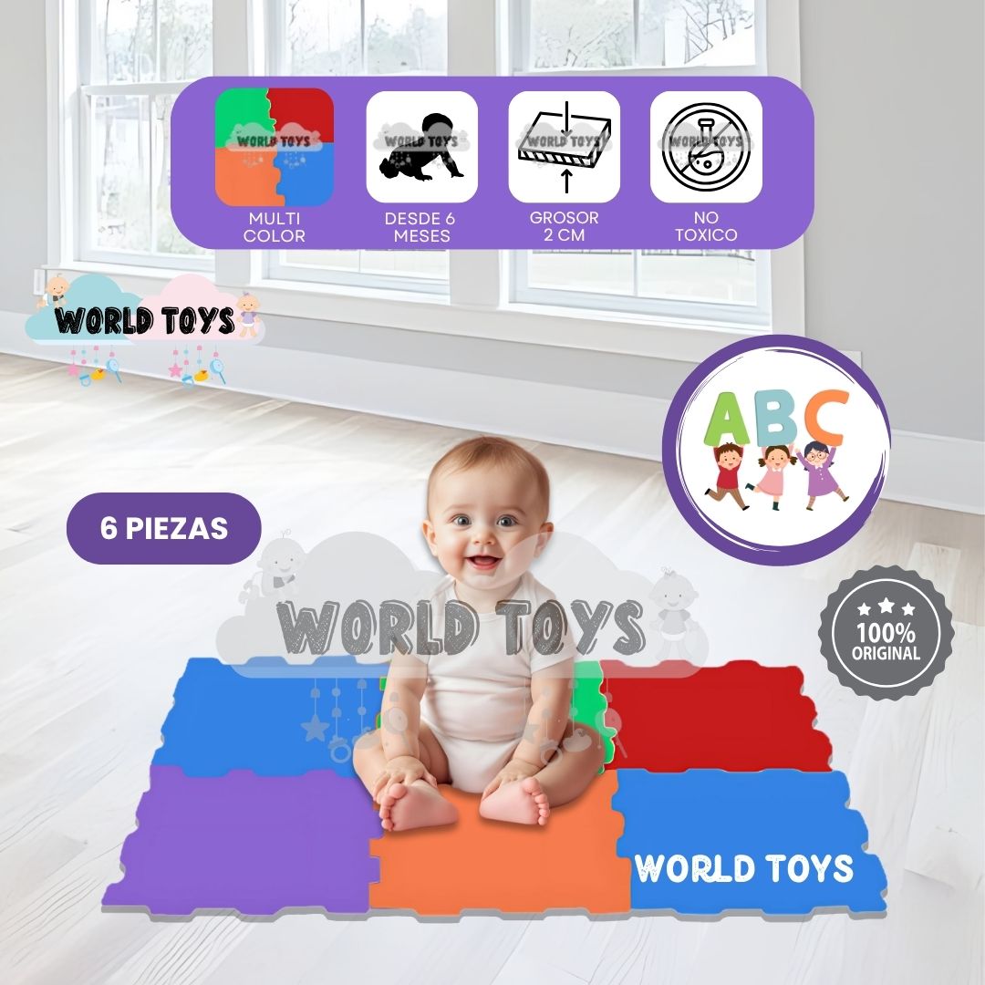 PISO DIDÁCTICO «COUSY FLOOR» 2.0CM MORADO MULTICOLOR - 1
