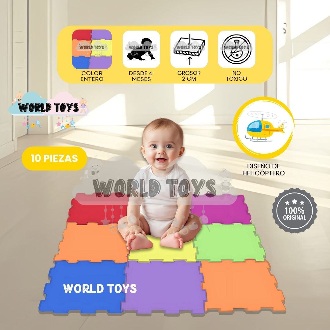 PISO DIDÁCTICO «COUSY FLOOR PLUS» 2.0CM AMARILLO MULTICOLOR - 1