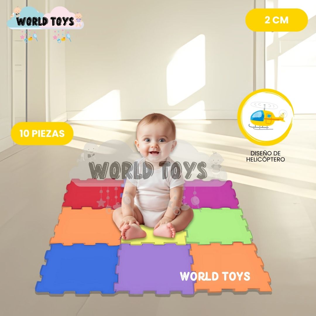 PISO DIDÁCTICO «COUSY FLOOR PLUS» 2.0CM AMARILLO MULTICOLOR - 4