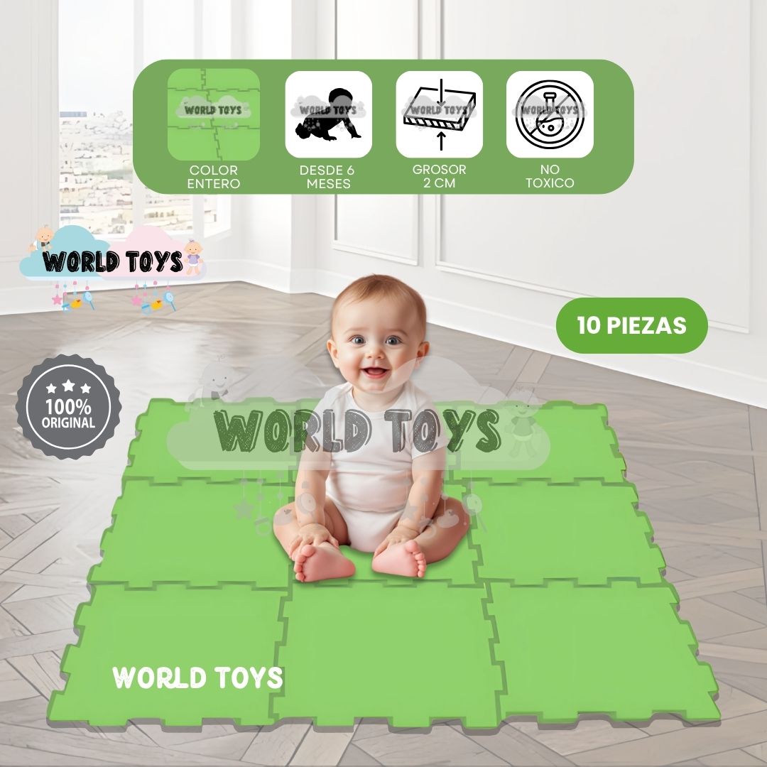 PISO DIDÁCTICO «COUSY FLOOR PLUS» 2.0CM VERDE - 1
