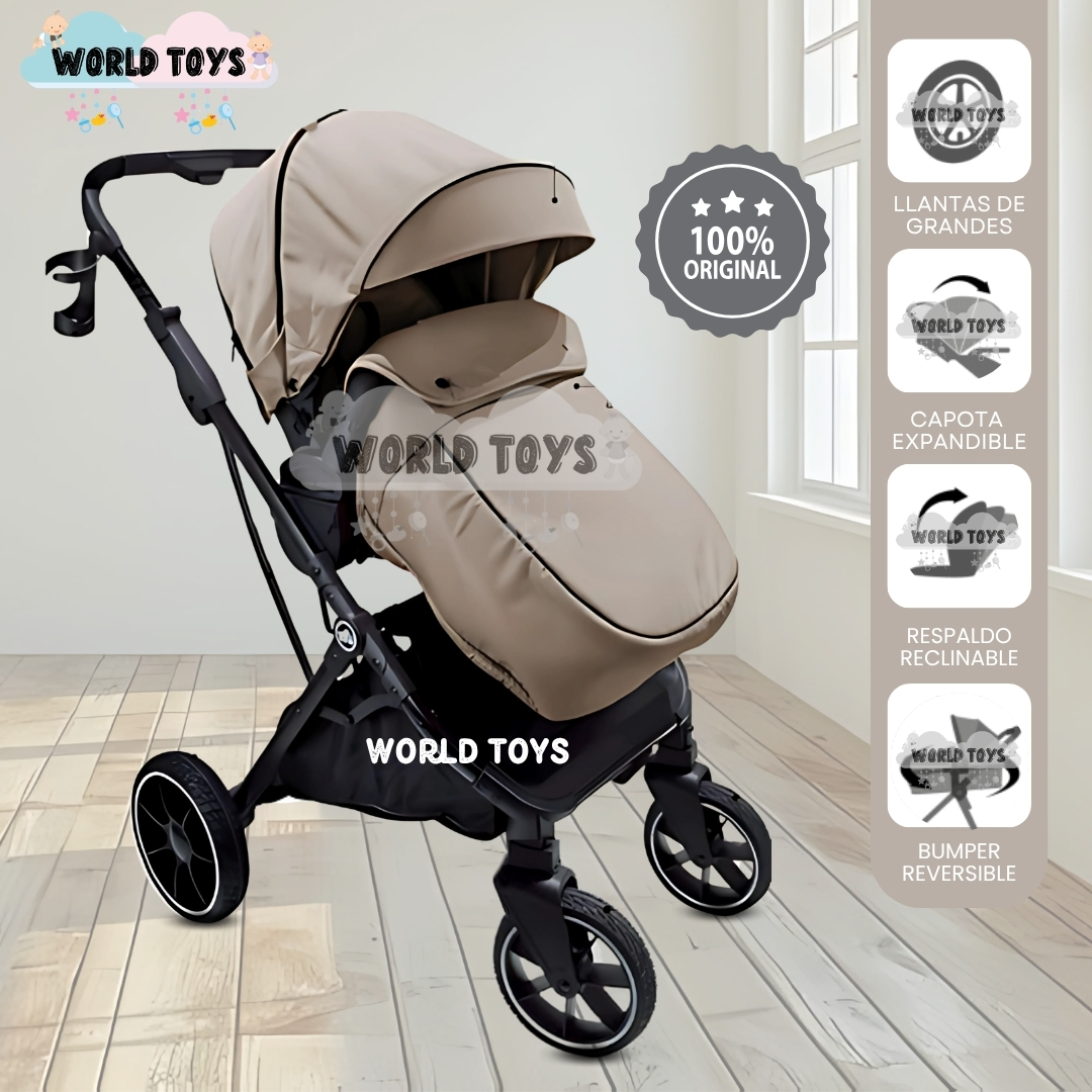 COCHE CUNA MOISÉS DE LUJO «OSLO» BEIGE - 1