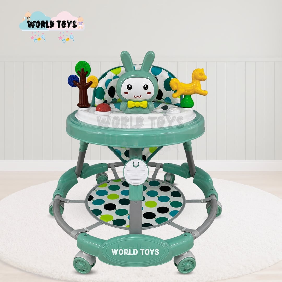 ANDADOR MUSICAL PLEGABLE «BUNNY KAWAII PRO» DE LUJO GREEN - 3