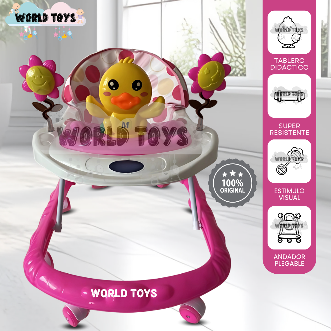 ANDADOR MUSICAL PARA BEBÉS «CHICKIE» CON BLUETOOTH PINK - 1