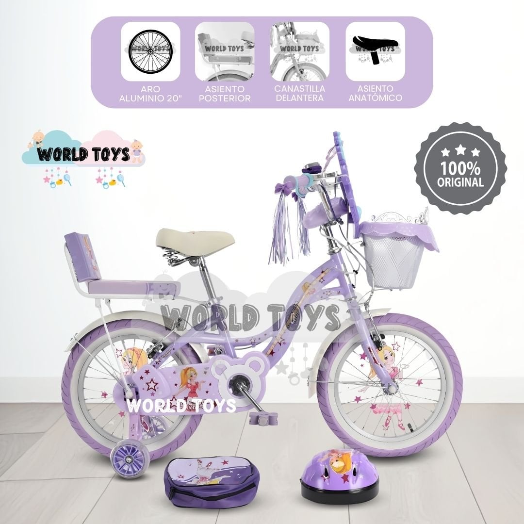 BICICLETA DEPORTIVA CANASTA ARO 20 «STASIA» PURPLE - 1