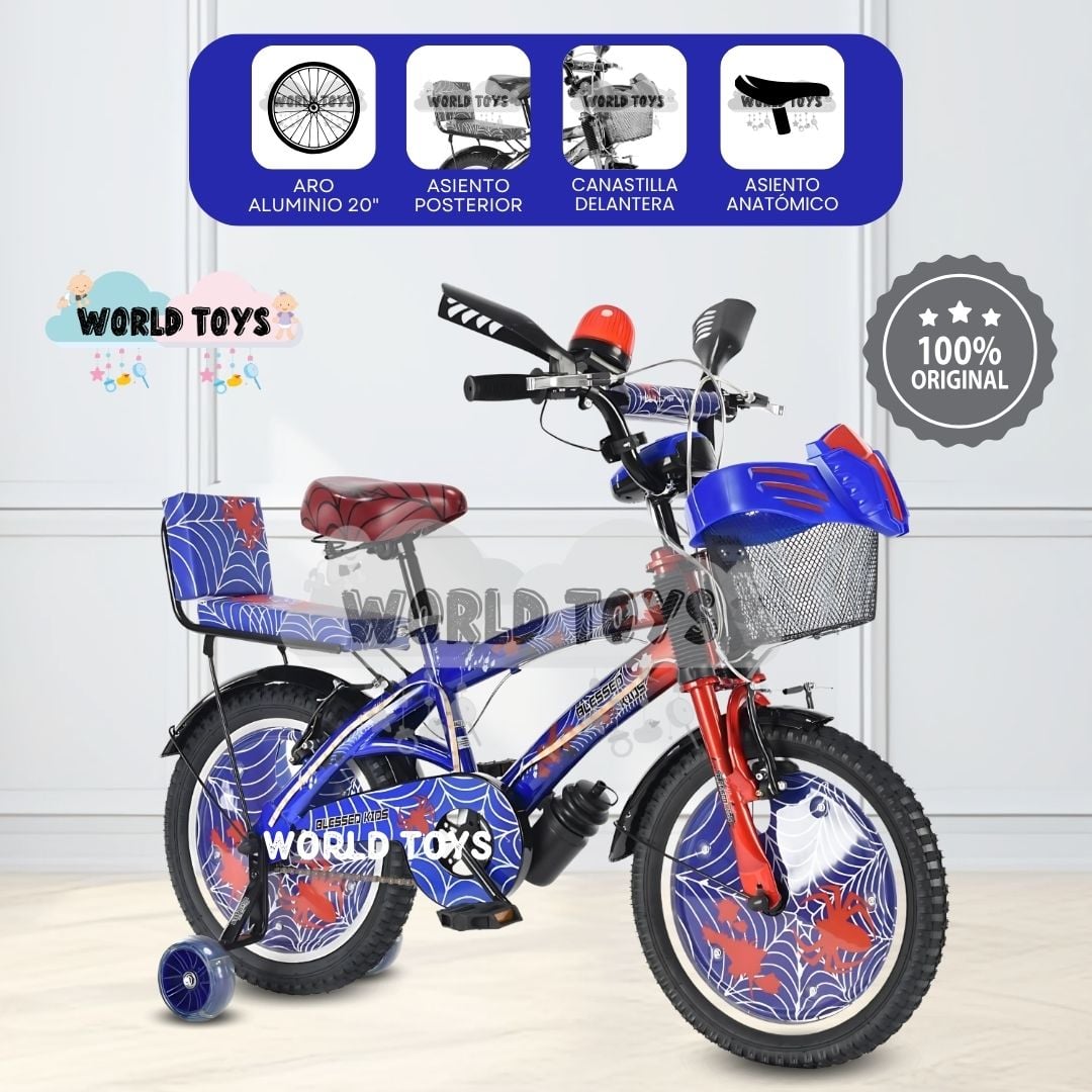 BICICLETA PARA NIÑO ARO 20 «SPIDER BIKE III» BLUE - 1