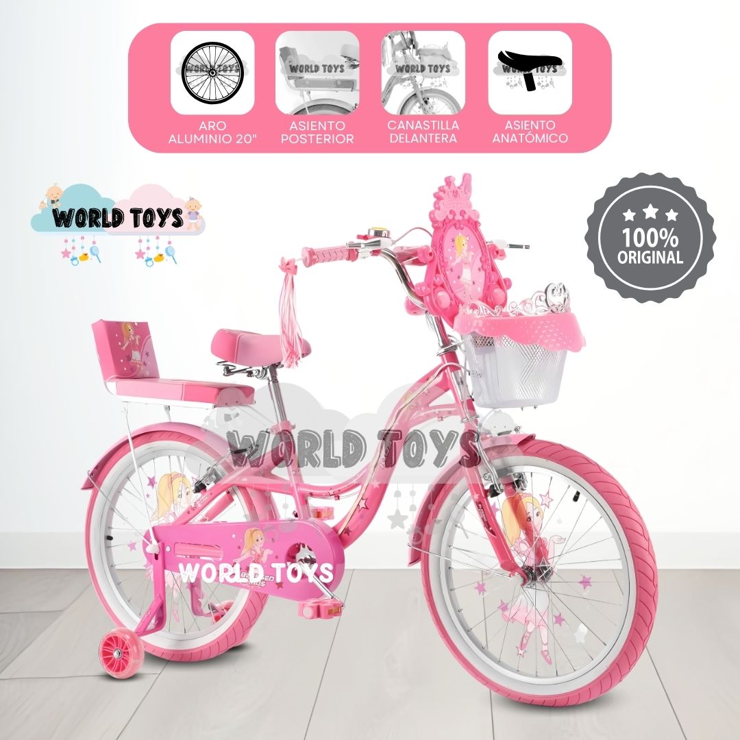 BICICLETA DEPORTIVA CANASTA ARO 20 «STASIA» PINK - 1