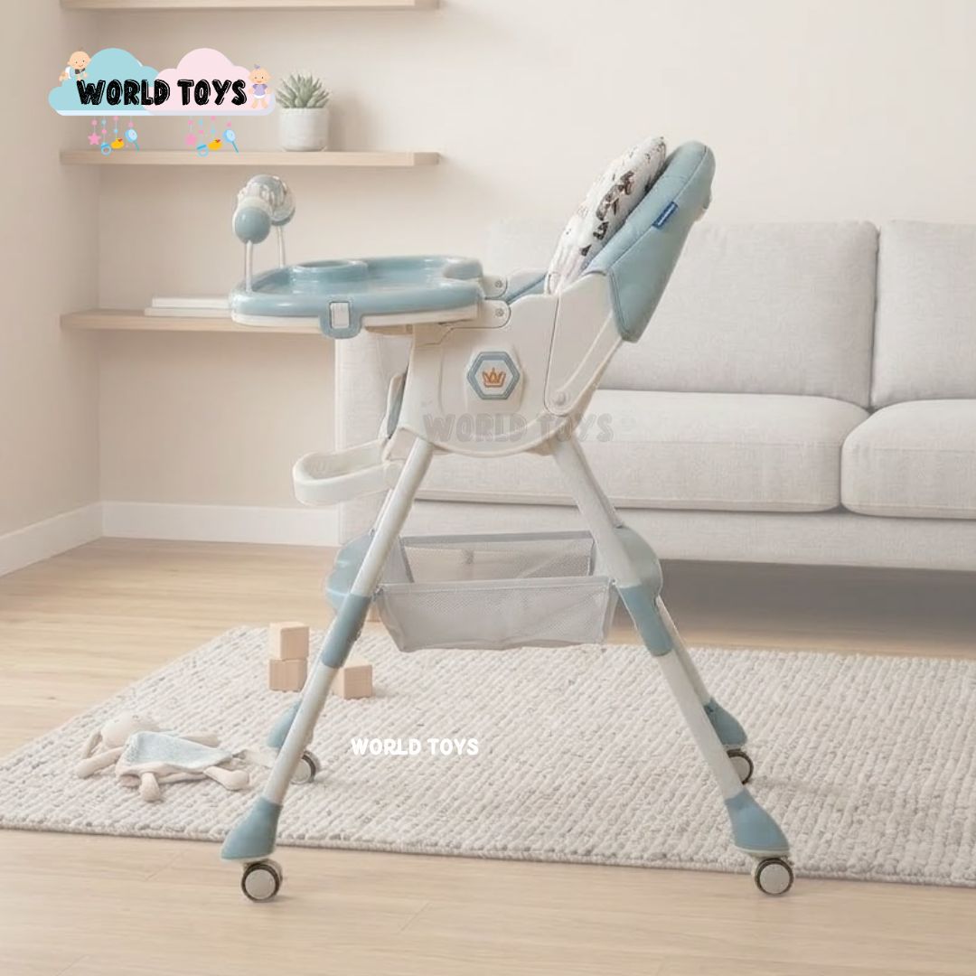 SILLA DE COMER CON MECEDORA «LU PLUS» CON JUGUETE LIGHT BLUE - 4
