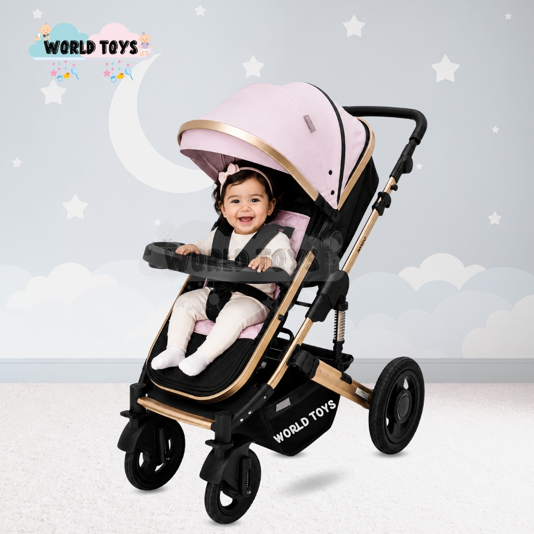 COCHE MOISÉS TRAVEL SYSTEM «PRADO GOLD» PINK - 5