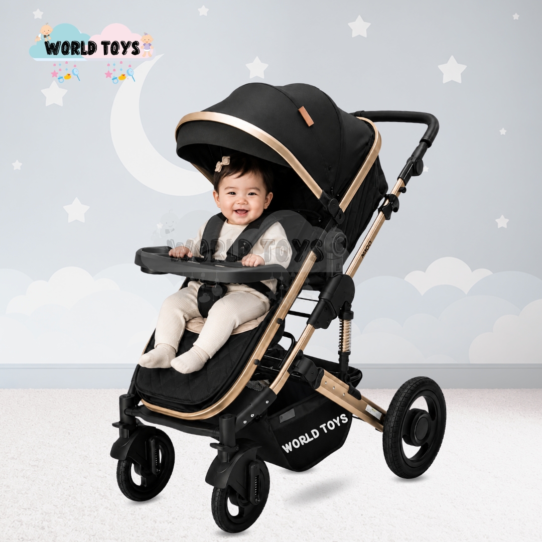 COCHE MOISÉS TRAVEL SYSTEM «PRADO GOLD» BLACK - 5