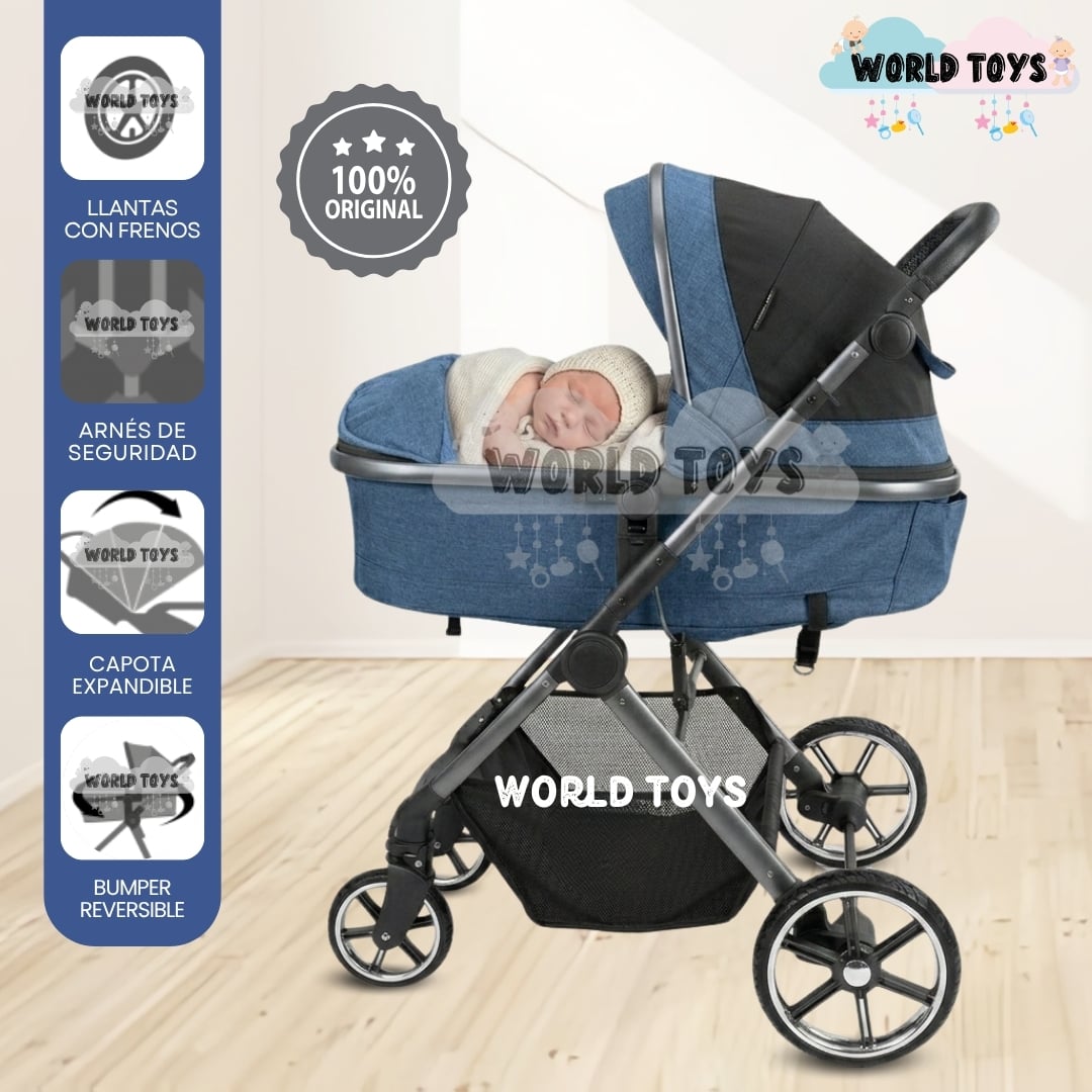 COCHE MOISÉS TRAVEL SYSTEM «NEW LONDRES» BLUE - 1
