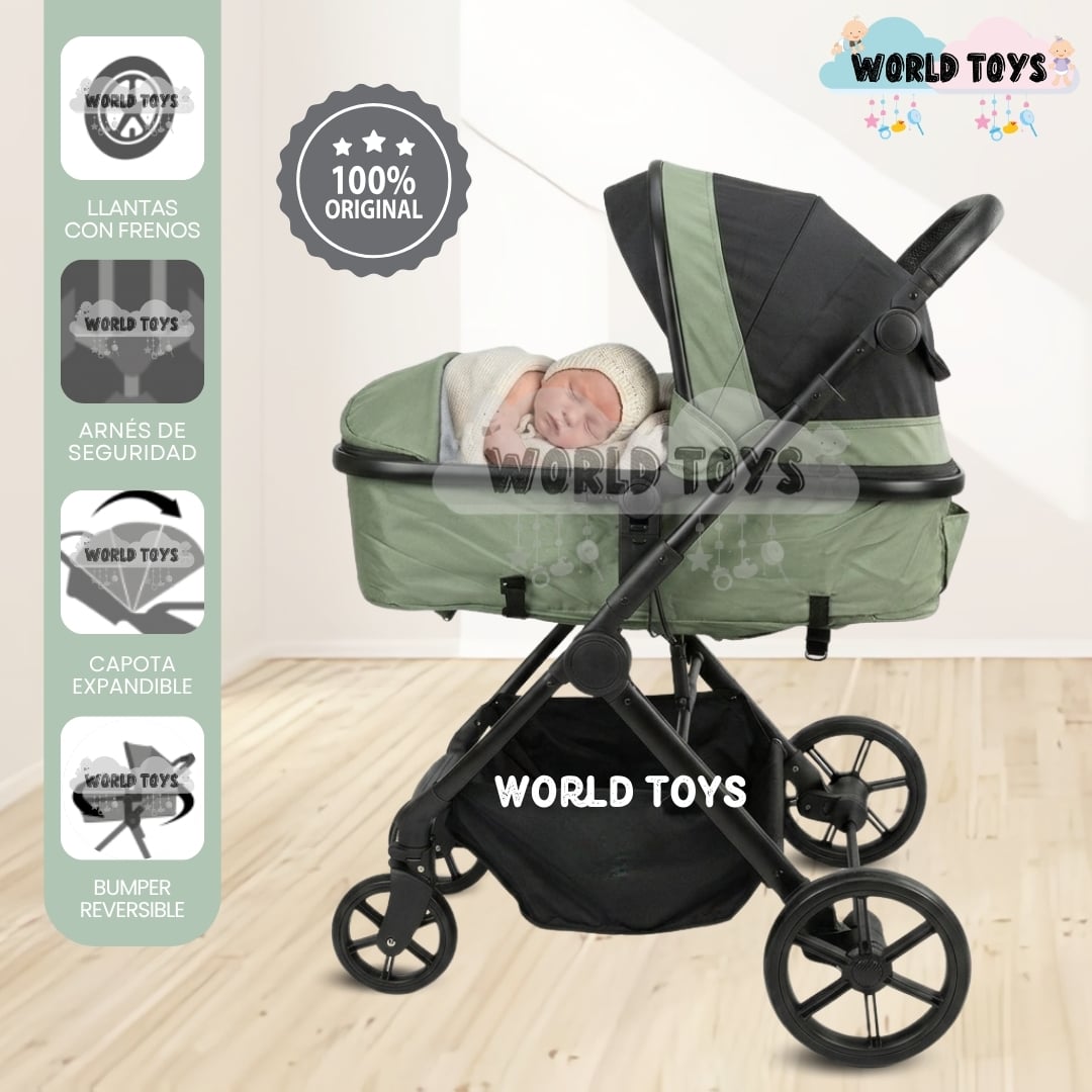 COCHE MOISÉS TRAVEL SYSTEM «NEW LONDRES» GREEN - 1