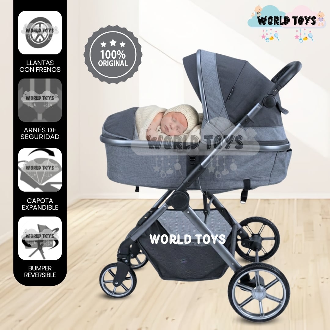COCHE MOISÉS TRAVEL SYSTEM «NEW LONDRES» BLACK - 1