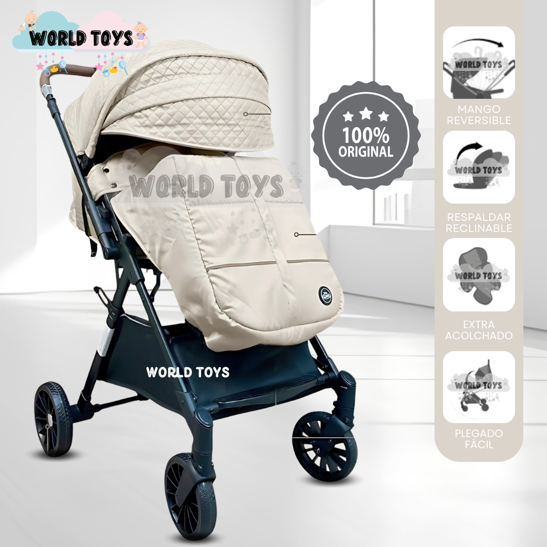 COCHE MALETA DE LUJO «MARSELLA» MANGO REVERSIBLE BEIGE - 1
