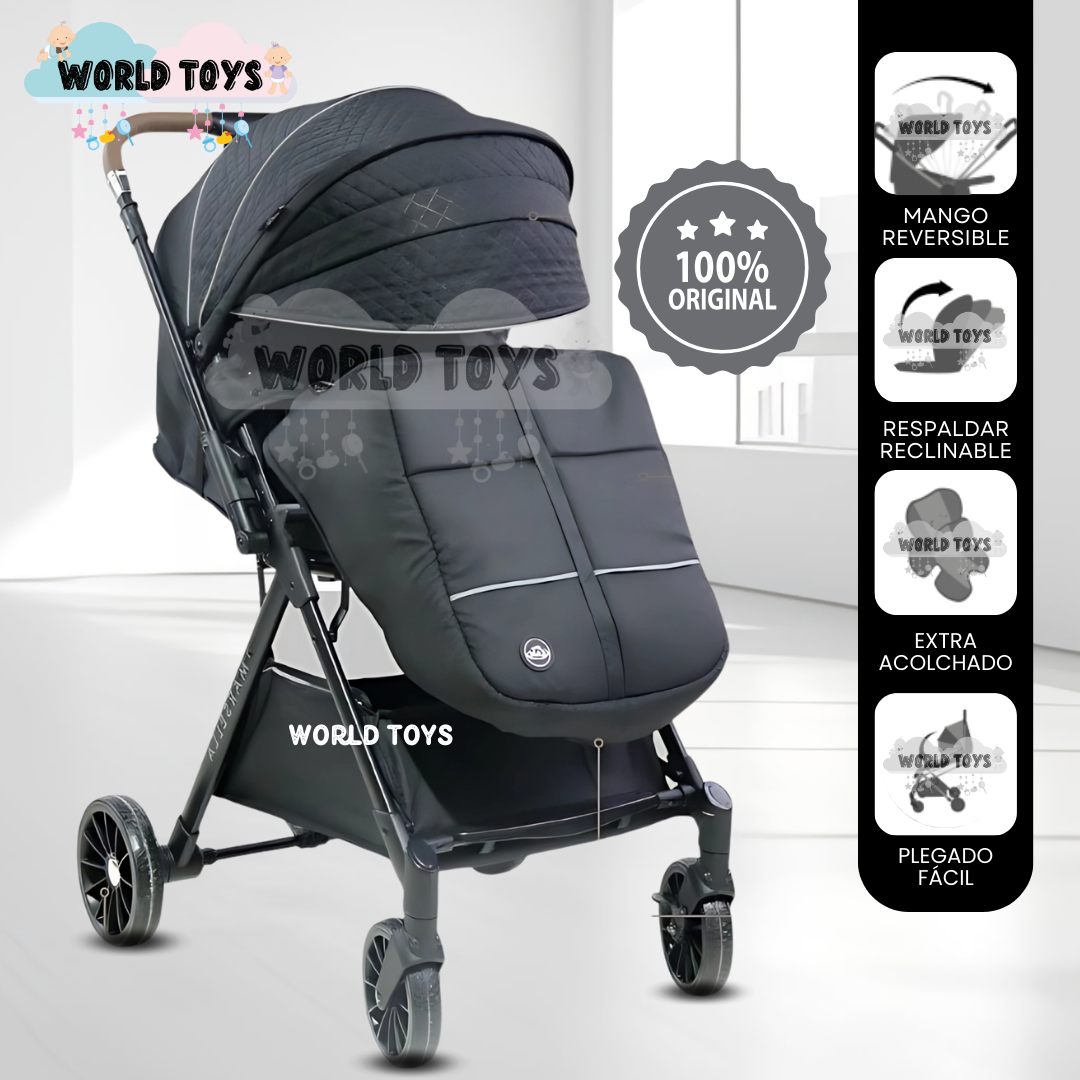 COCHE MALETA DE LUJO «MARSELLA» MANGO REVERSIBLE BLACK - 1