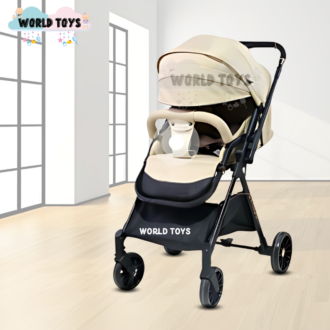 COCHE MALETA DE LUJO «GENOVIA» MANGO REVERSIBLE BEIGE - 4