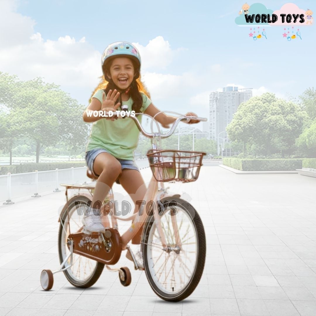 BICICLETA PARA NIÑA ARO 20 «NEW LADY» CON CANASTA BEIGE - 4