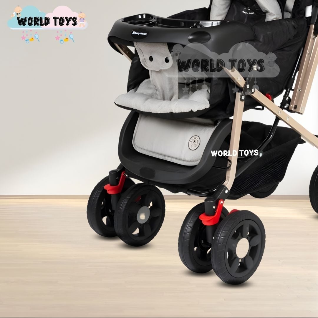 COCHE CUNA BABY HAPPY «VINTAGE NEW» BLACK - 2