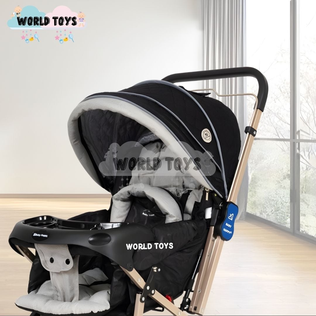 COCHE CUNA BABY HAPPY «VINTAGE NEW» BLACK - 3