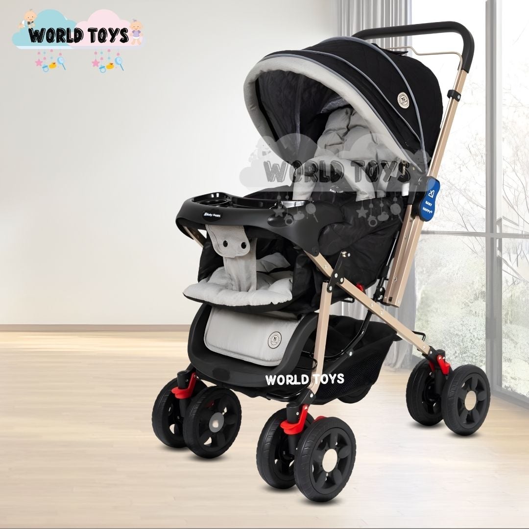 COCHE CUNA BABY HAPPY «VINTAGE NEW» BLACK - 4