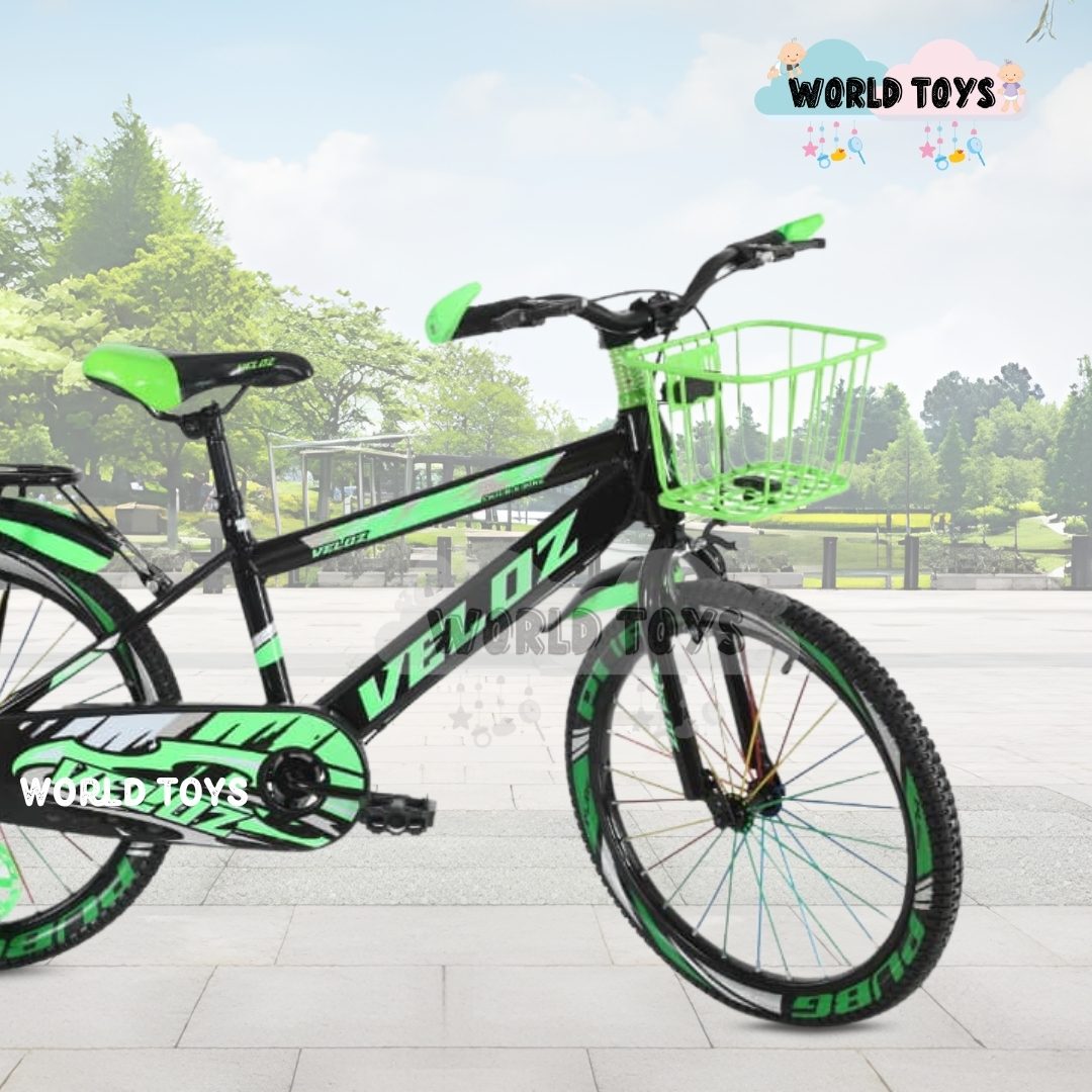 BICICLETA PARA NIÑO ARO 20 «SPORT VZ II» CON CANASTA GREEN - 4