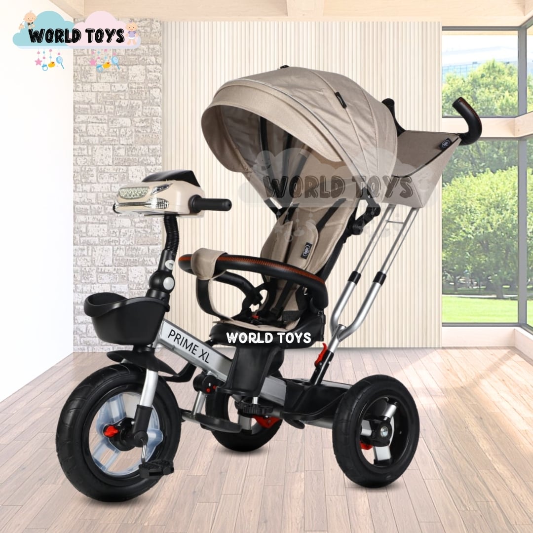 TRICICLO GUIADOR GIRATORIO «PRIME XL» PARA NIÑOS BEIGE - 4