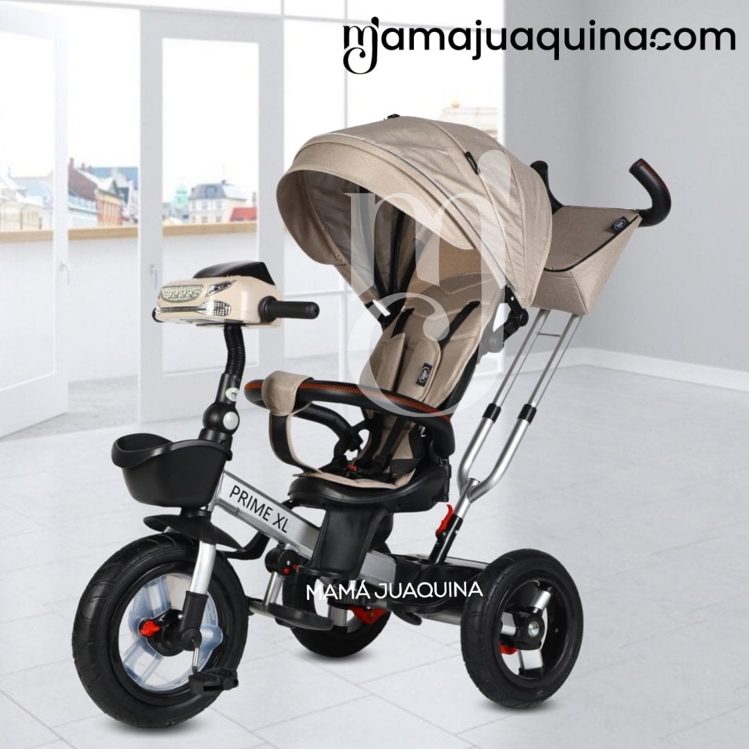TRICICLO GUIADOR GIRATORIO «PRIME XL» PARA NIÑOS BEIGE - 5