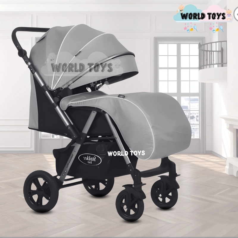 COCHE CUNA DE LUJO «SILVER» CON MANGO REVERSIBLE BLACK - 4