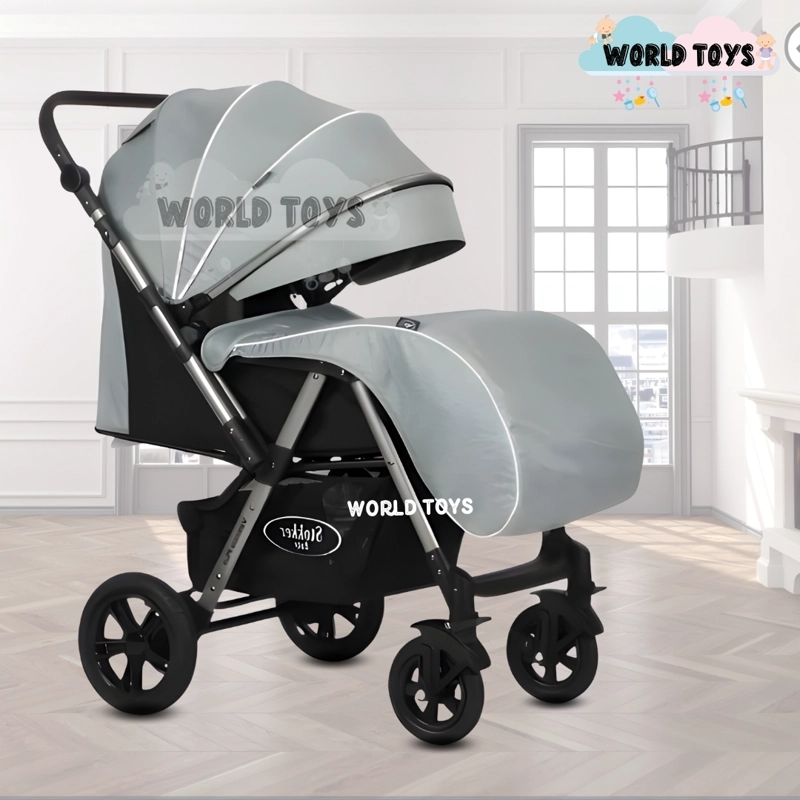 COCHE CUNA DE LUJO «SILVER» CON MANGO REVERSIBLE GRAY - 4