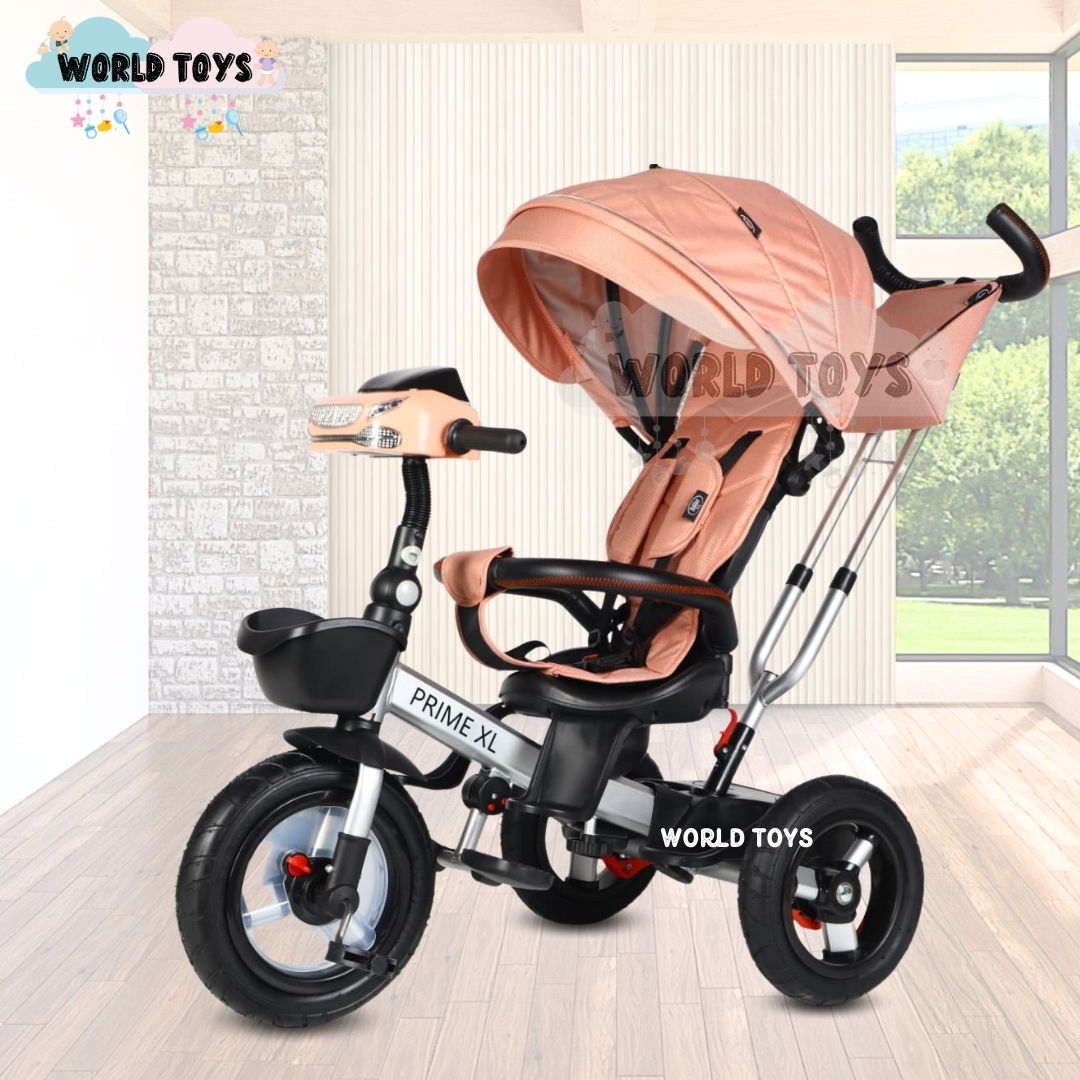 TRICICLO GUIADOR GIRATORIO «PRIME XL» PARA NIÑOS MELÓN - 4