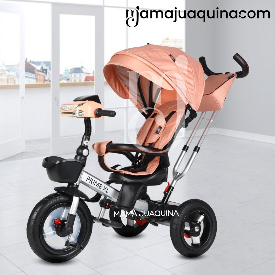 TRICICLO GUIADOR GIRATORIO «PRIME XL» PARA NIÑOS MELÓN - 5