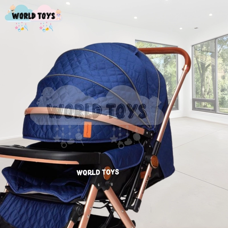 COCHE CUNA DE LUJO «SUNDARA PREMIUM» CON MOCHILA PAÑALERA BLUE - 3