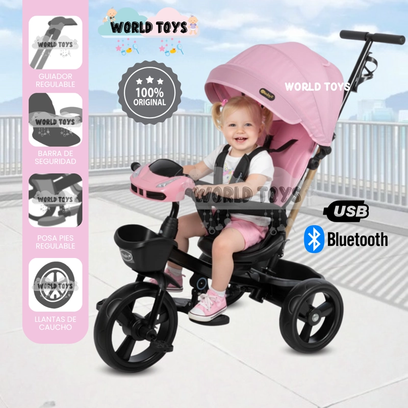 TRICICLO GUIADOR GIRATORIO «WUNDER» EDICIÓN LIMITADA PINK - 1