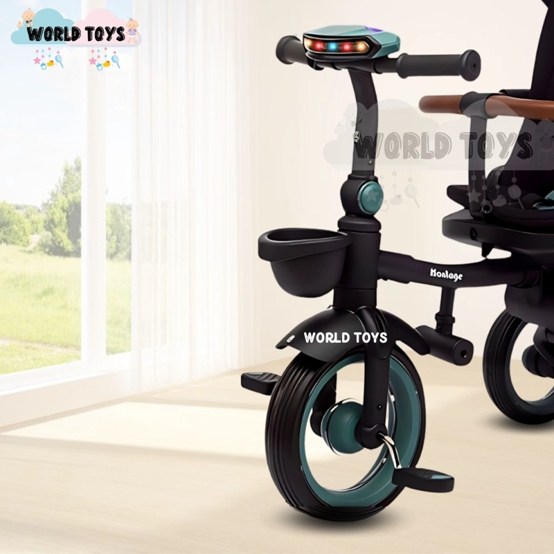 TRICICLO GUIADOR PLEGABLE «FOLDING» CON BLUETOOTH GREEN - 2