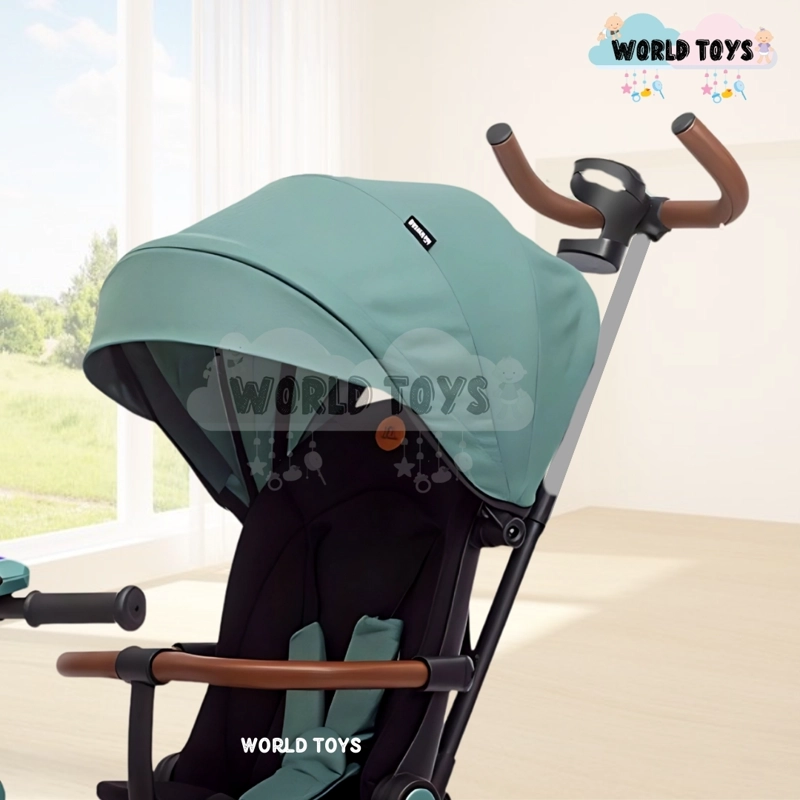 TRICICLO GUIADOR PLEGABLE «FOLDING» CON BLUETOOTH GREEN - 4
