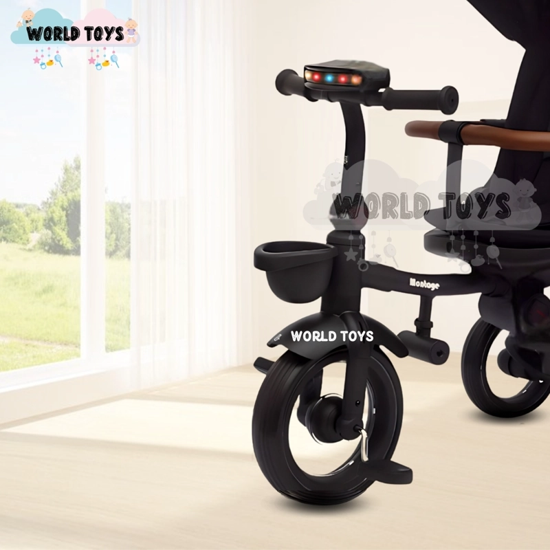 TRICICLO GUIADOR PLEGABLE «FOLDING» CON BLUETOOTH BLACK - 2