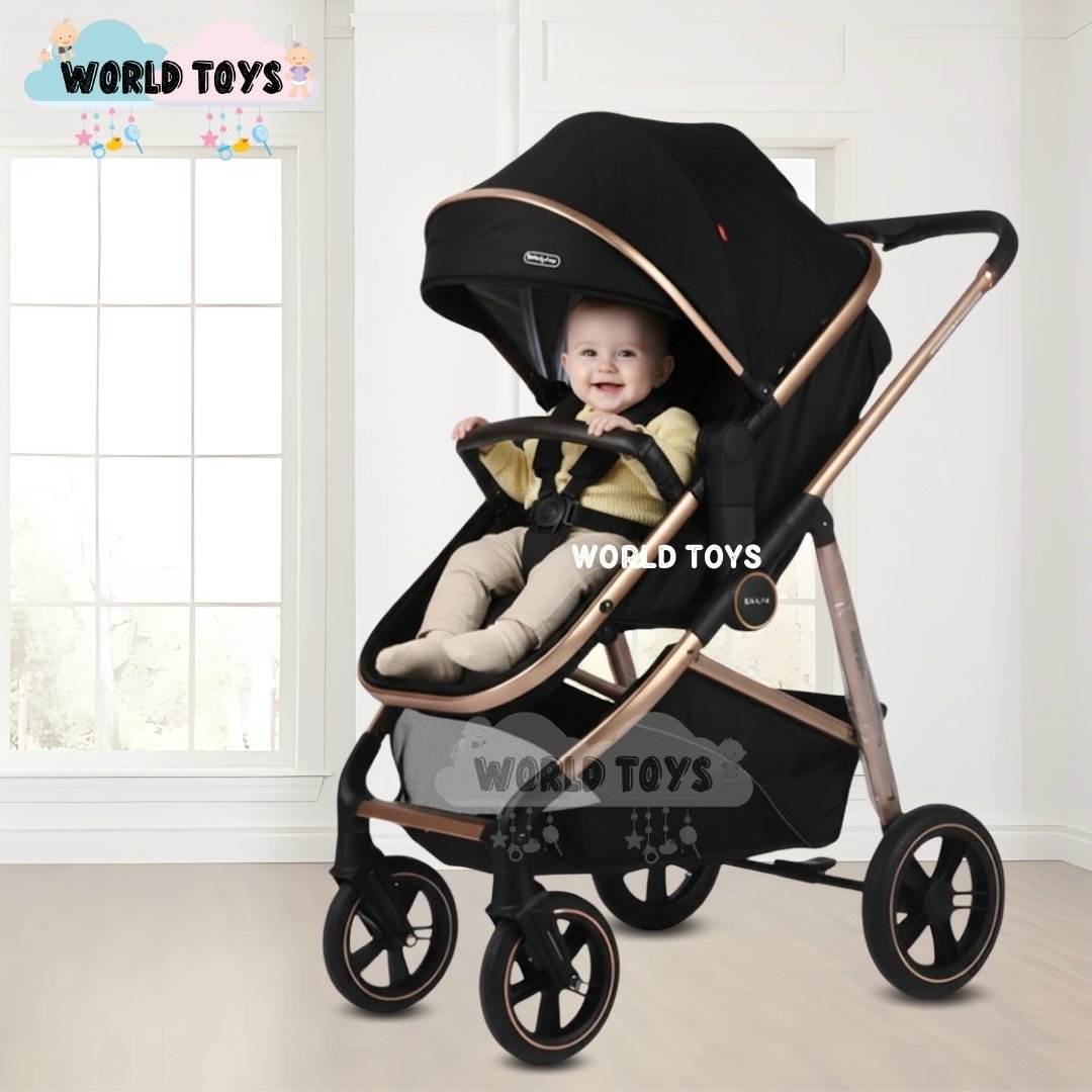 COCHE MOISÉS TRAVEL SYSTEM «MUNICH GOLD» DE LUJO PINK - 3