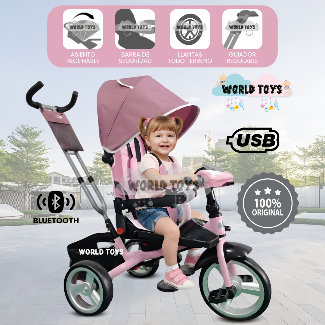 TRICICLO GUIADOR «FORD SILVER» EDICIÓN LIMITADA ROSA - 1