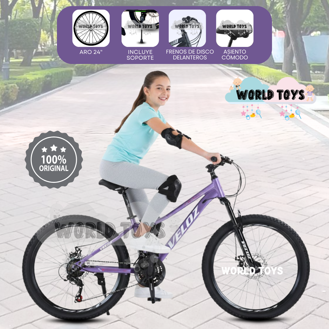 BICICLETA DEPORTIVA ARO 24 «SPORT LDY» EDICIÓN LIMITADA PURPLE - 1