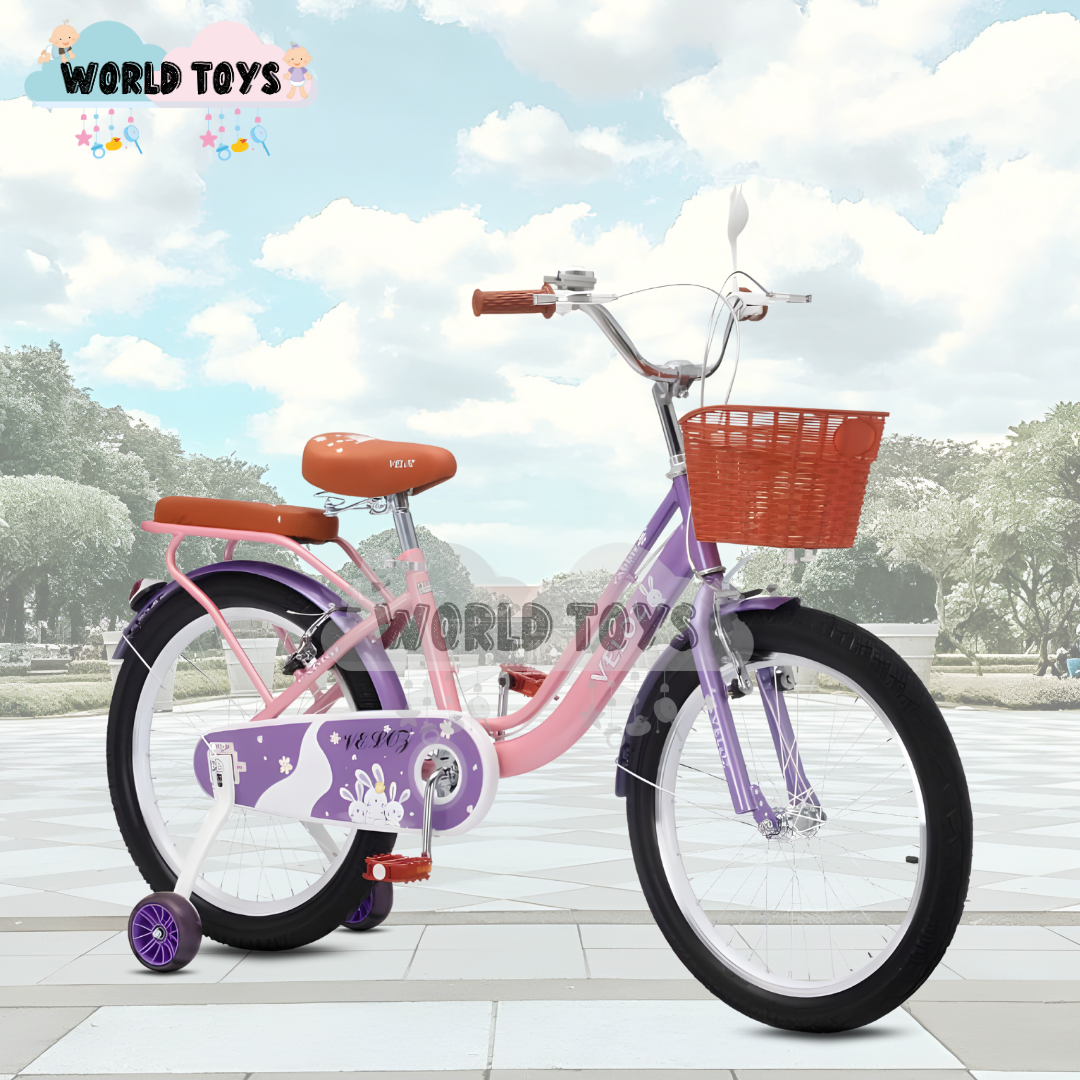 BICICLETA CAMPERA CON CANASTA ARO 20 «SEVILLA» LIGHT PINK - 2