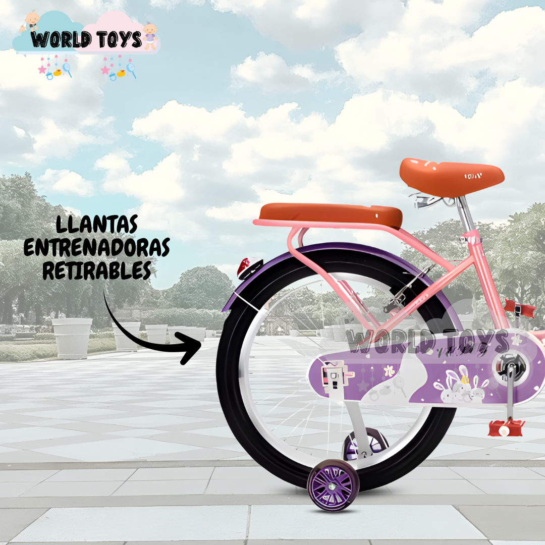 BICICLETA CAMPERA CON CANASTA ARO 20 «SEVILLA» LIGHT PINK - 3