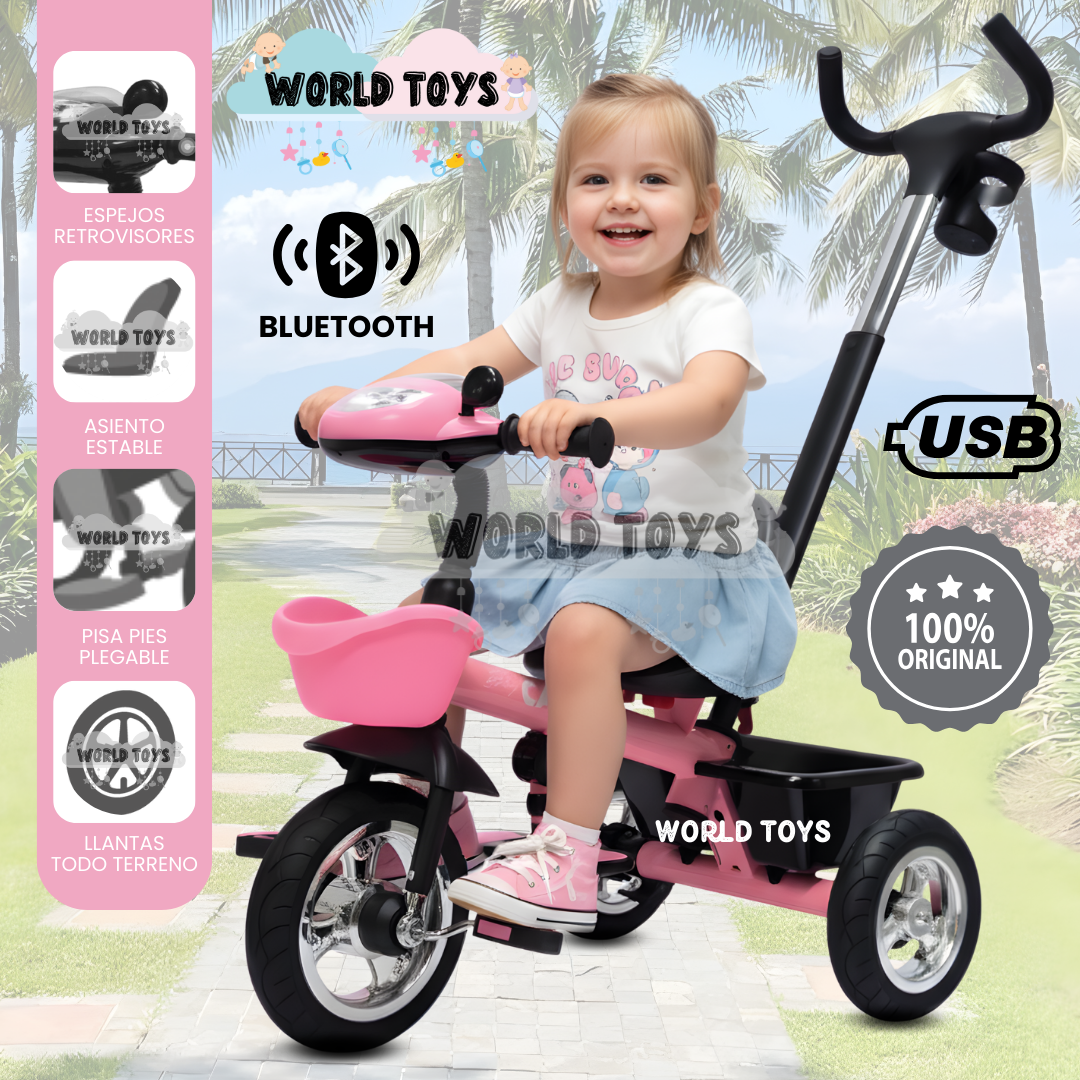 TRICICLO GUIADOR TODO TERRENO «SAIBOT» EDICIÓN LIMITADA PINK - 1