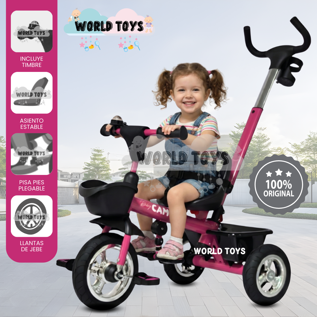 TRICICLO GUIADOR 2 EN 1 «BOOTH» EDICIÓN LIMITADA DARK PINK - 1