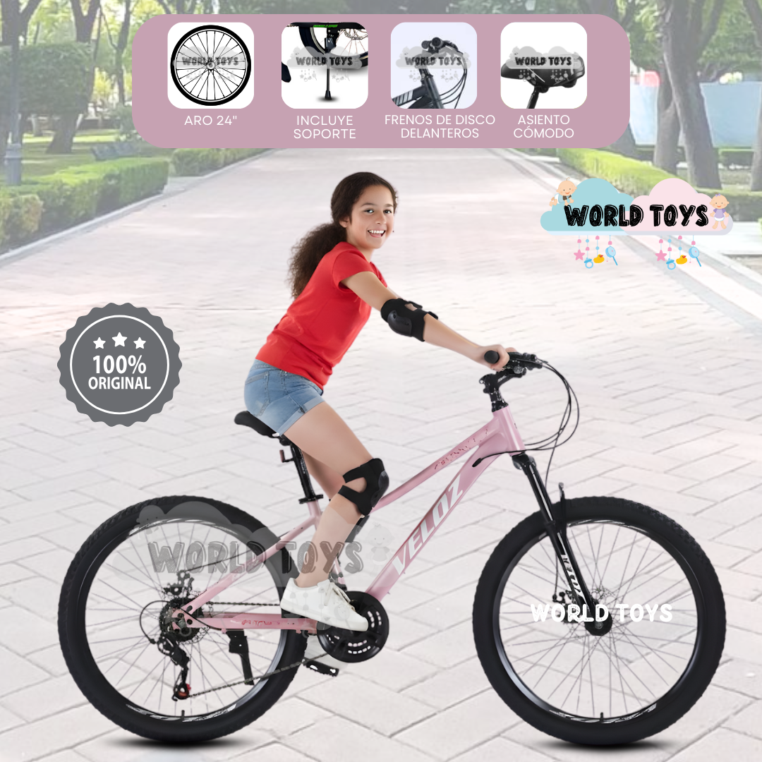 BICICLETA DEPORTIVA ARO 24 «SPORT LDY» EDICIÓN LIMITADA PINK - 1
