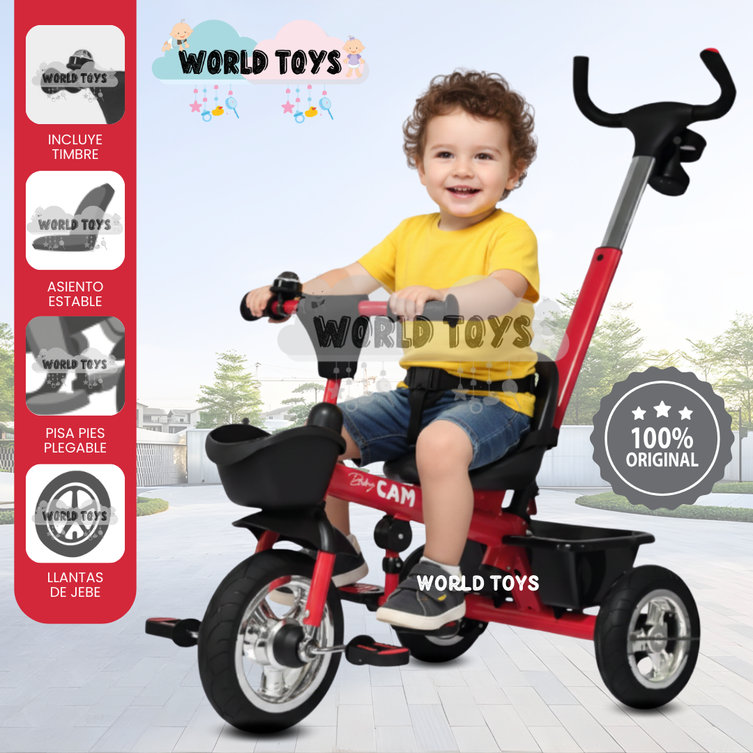 TRICICLO GUIADOR 2 EN 1 «BOOTH» EDICIÓN LIMITADA RED - 1
