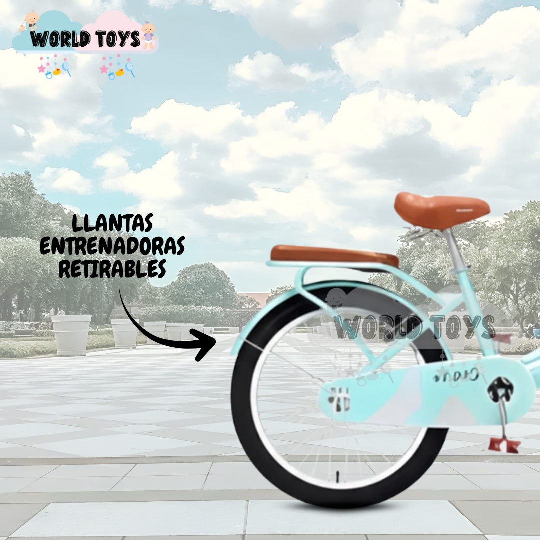 BICICLETA CAMPERA CON CANASTA ARO 20 «SEVILLA» LIGHT GREEN - 3