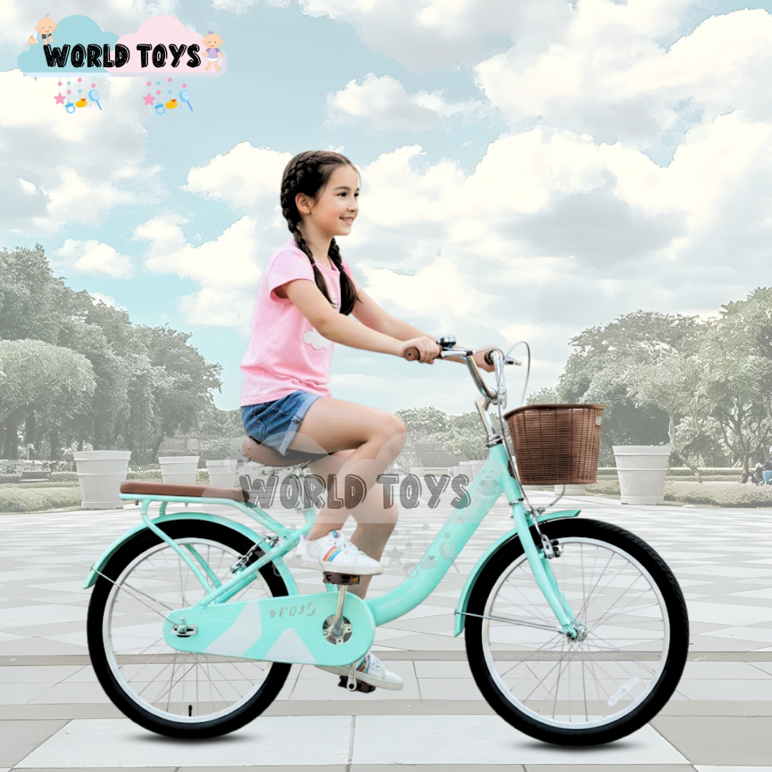 BICICLETA CAMPERA CON CANASTA ARO 20 «SEVILLA» LIGHT GREEN - 4