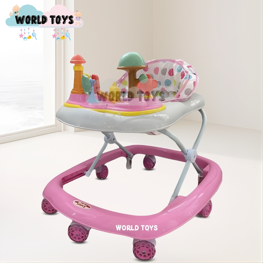 ANDADOR CON TABLERO MUSICAL «HONGUITO II» LIGHT PINK - 2